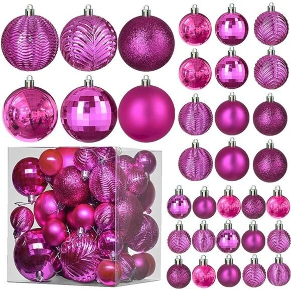 Christmas Ball Ornaments Decorations - 36 Pieces Xmas Tree